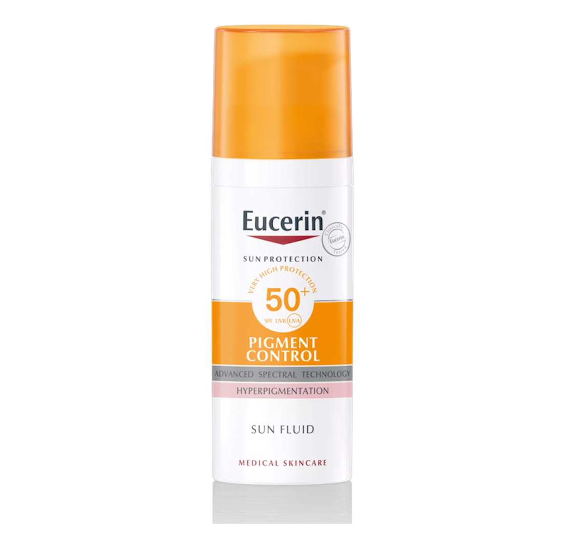 Eucerin Sun Fluid Pigment Control SPF 50 دژەخۆری ئیوسرین دژە پەڵە