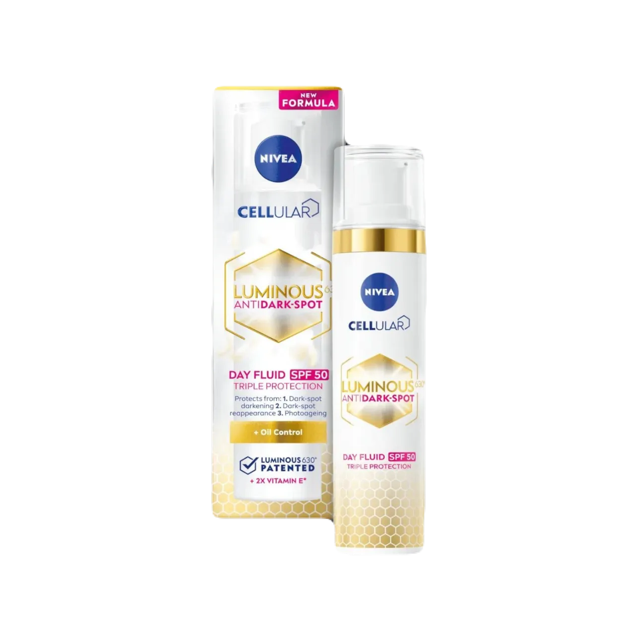 NIVEA Cellular Luminous 630 Anti-Dark Spot Day Cream Face Moisturiser SPF50 فلودی دژە پەڵەی نیڤیا spf50