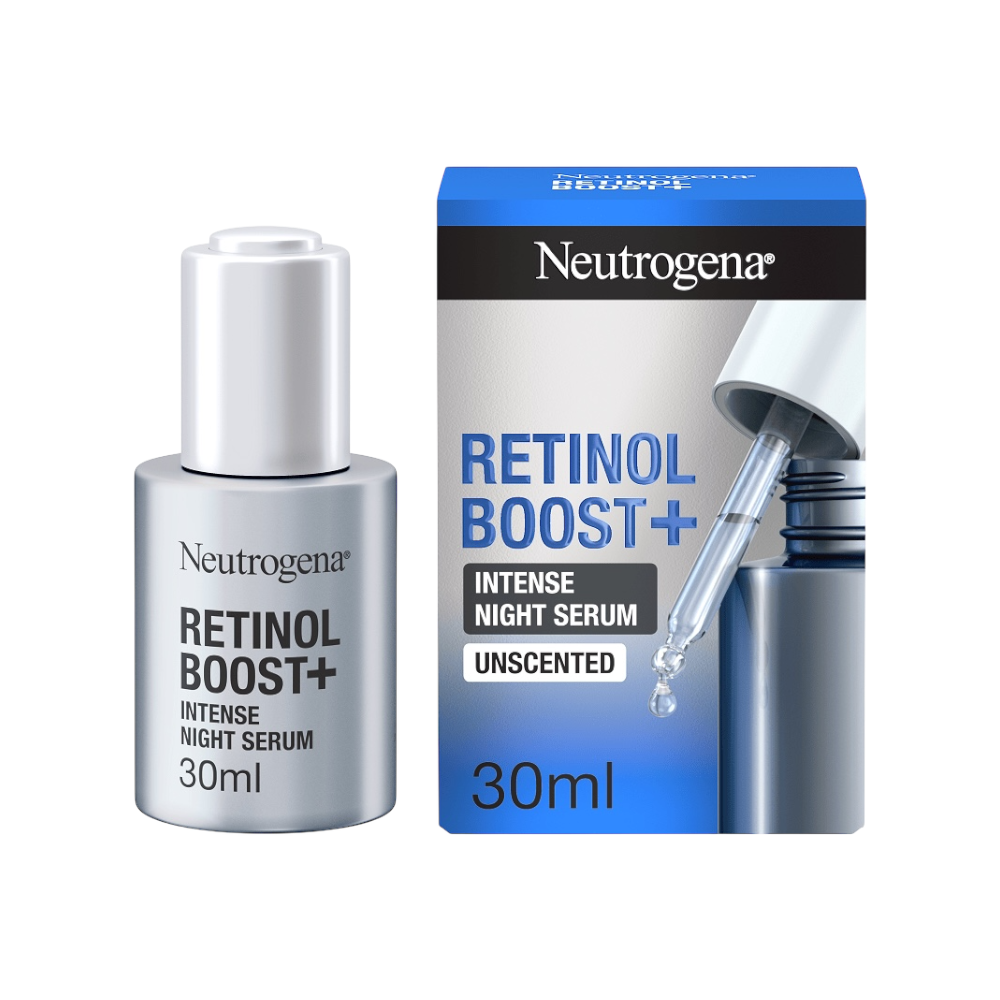 Neutrogena Retinol Boost+ Intense Night Serum (Unscented) سیرەمی شەوانەی ڕیتینۆڵی نیوترۆجینە
