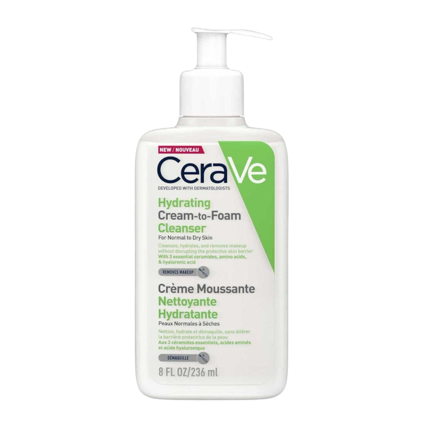 Cerave hydrating cream to foam cleanser غسولی سێراڤی کرێمی و کەف