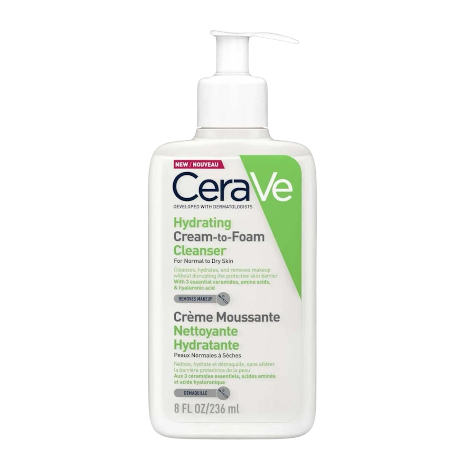 Cerave hydrating cream to foam cleanser غسولی سێراڤی کرێمی و کەف