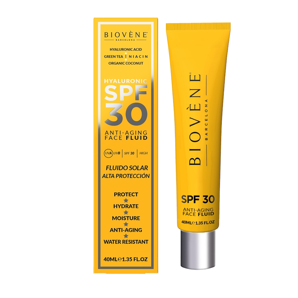 Biovéne hyaluronic spf 30 anti-aging face fluide فلوودی دژە چرچی هایلۆرۆنیکی بایۆڤێن 
