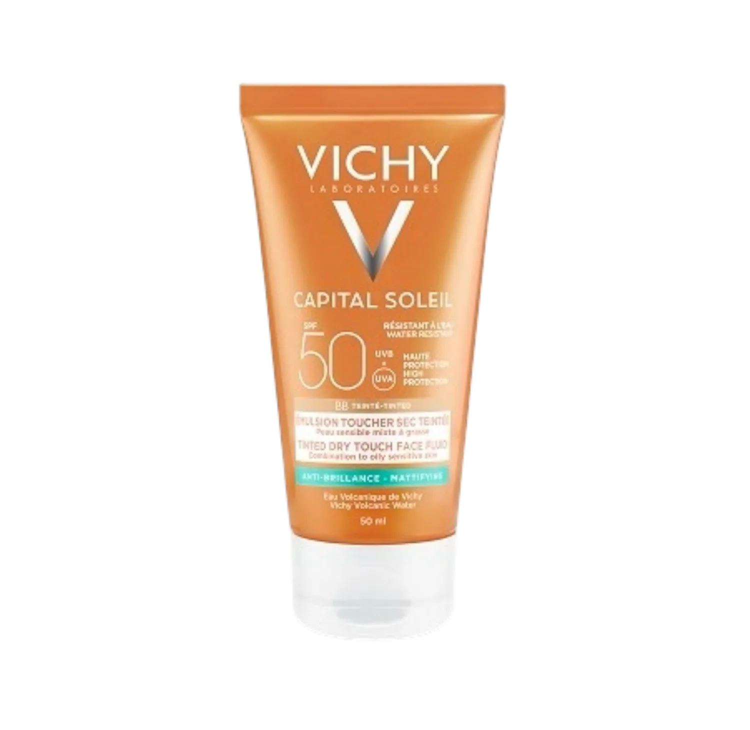 ‏VICHY ‏LAB OR AVT O ER ES ‏CAPITAL SOLEIL ‏SPF 50 ‏TINTED DRY TOUCH ‏BESKYTTENDE SOLCREME دژەخۆری بەتینتی ڤیچی
