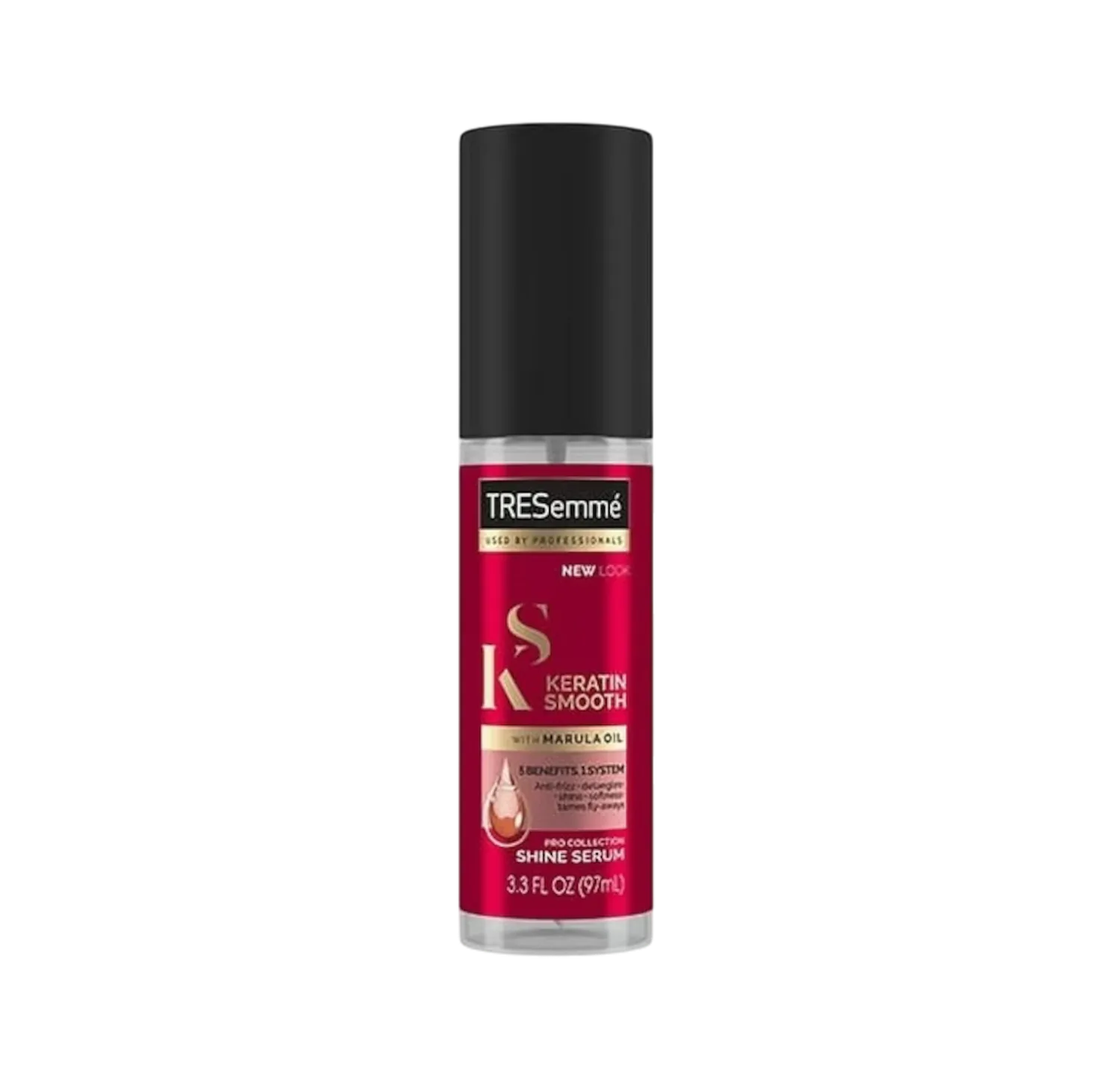 Tresemme سیرۆمی درەوشاوەیی و نەرمکەرەوەی کێراتینی ترێسێمی بە ڕۆنی مارولا Keratin Smooth Shine Serum With Marula Oil