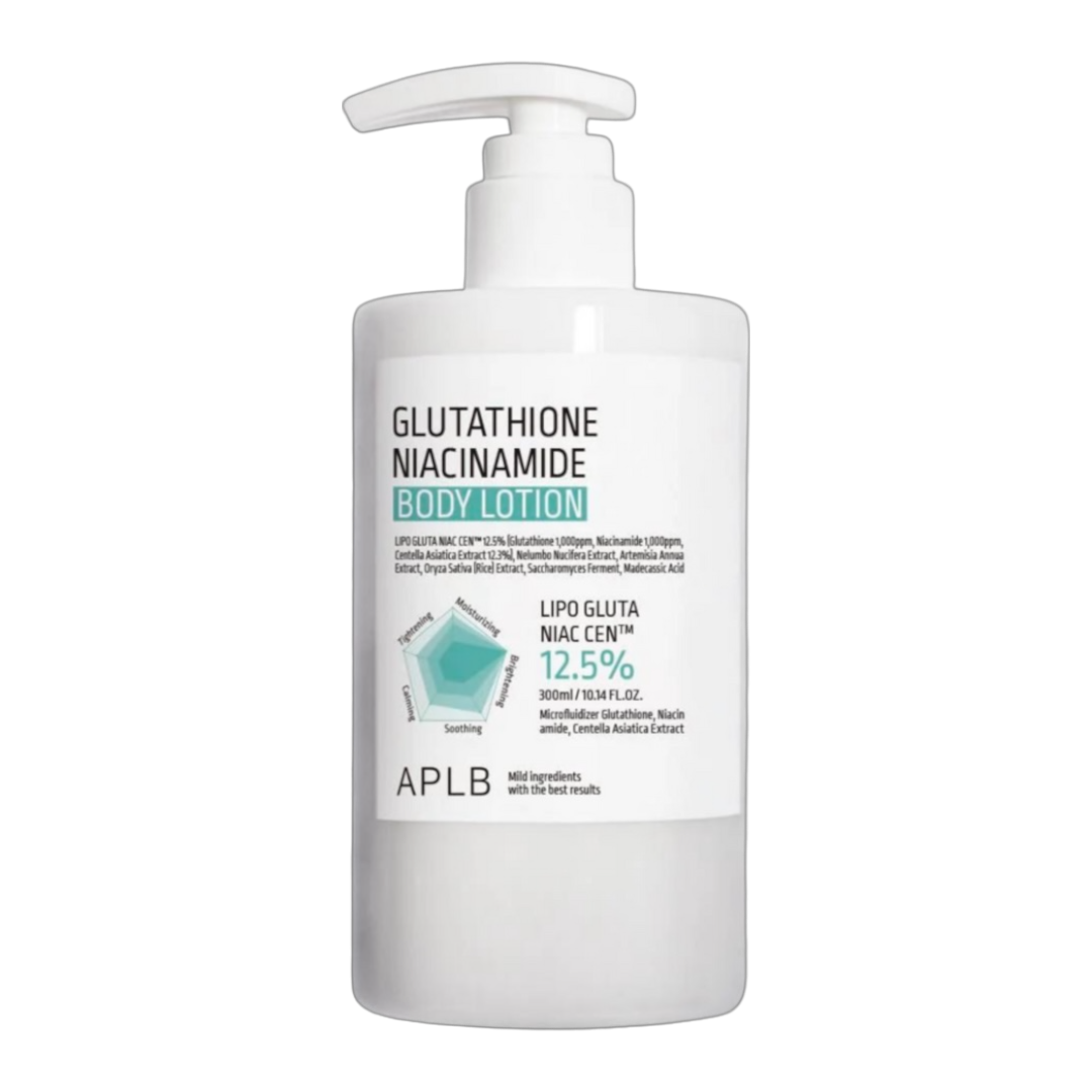 APLB gluetathione niacinamide body lotion لۆشنی جەستەی ڕەەنکەرەوەی ئەی پی ئێڵ بی