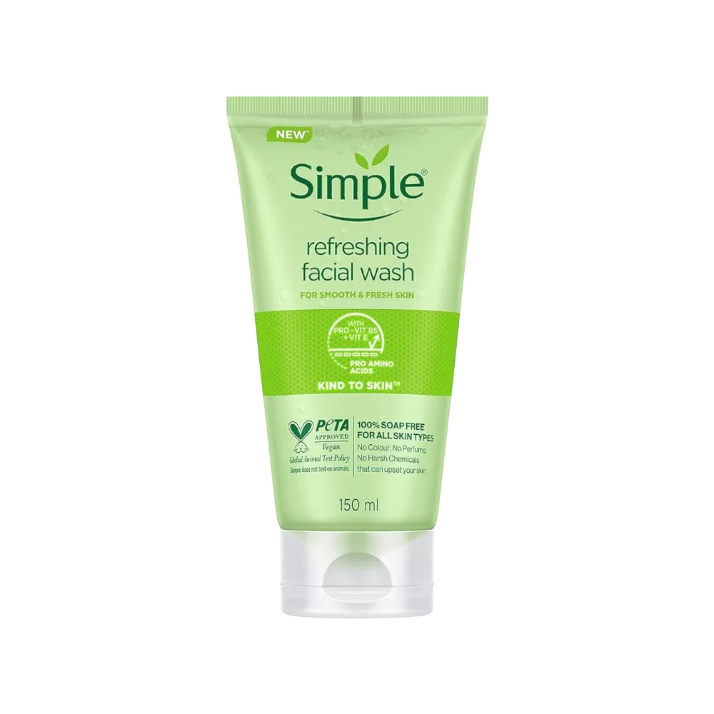 Simple Kind to Skin Refreshing Facial Gel Wash غسولی جێڵی نوێکەرەوەی سمپڵ