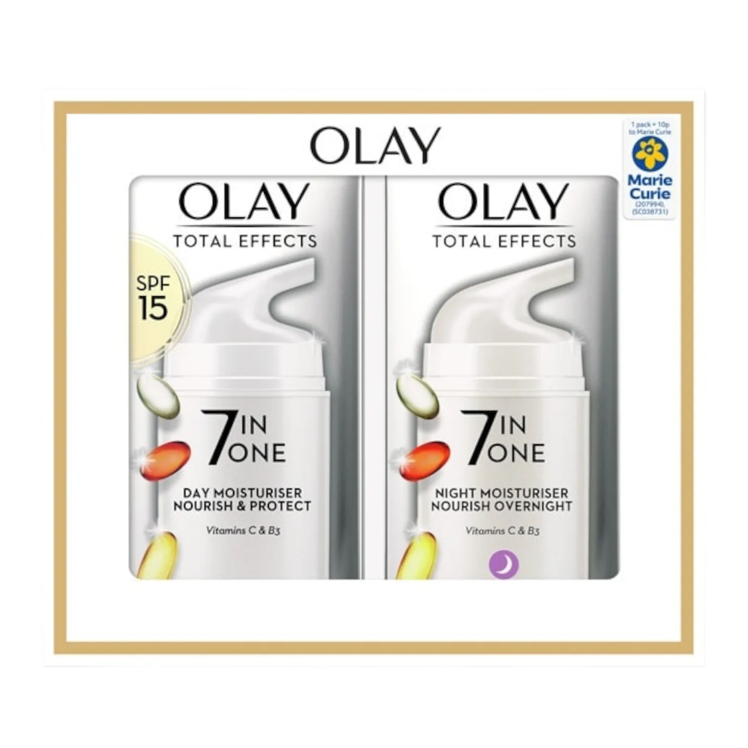 Olay total effects anti aging 7 in 1 day & night gift set سێتی دژە چرچی ٧ لە ١ ی ئۆلای