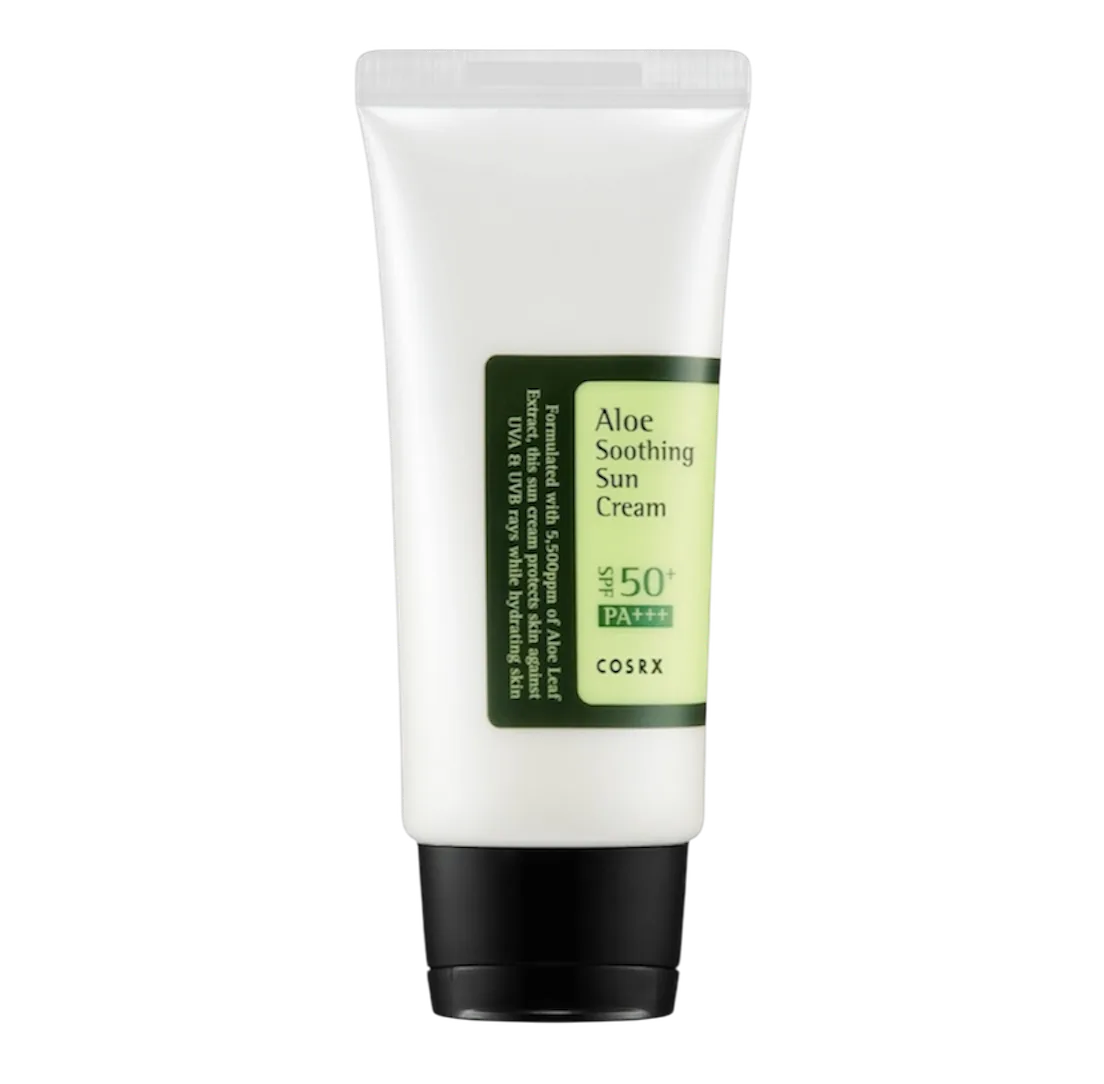 Cosrx aloe soothing suncream spf50 دژەخۆری ئەلۆڤێرای کۆزارێکس