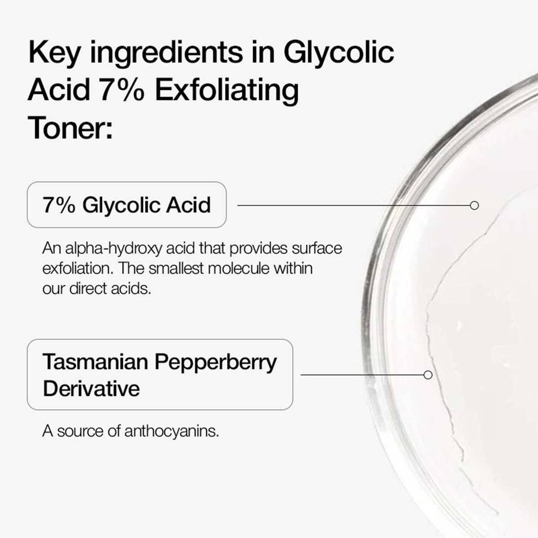 Glycolic Acid 7% Exfoliating Toner تۆنەری گلایکۆلیک ئەسید ی ئۆردینەری