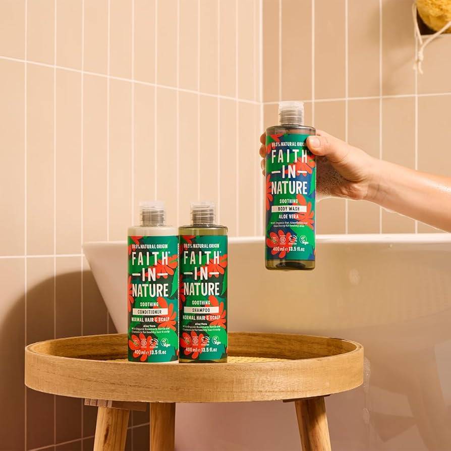 Faith in nature soothing alovera body wash بەدی وەش ی نەرمکەری ئەلۆڤێرا